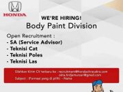 WE’RE HIRING! BODY PAINT DIVISION