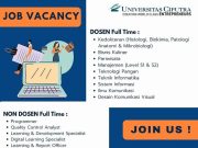 Lowongan Kerja Dosen