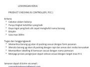 PRODUCT CHEKING & CONTROLLER (PCC)