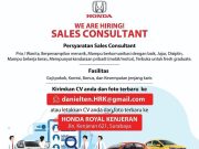 WE ARE HIRING! SALES CONSULTANT