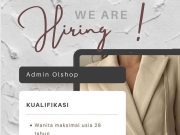 WE ARE HIRING! ADMIN OLSHOP