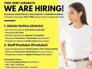 WE ARE HIRING! TWEE SHIRT SURABAYA