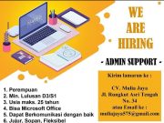 WE ARE HIRING ADMIN SUPPORT