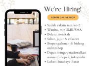 WE ARE HIRING ADMIN ONLINESHOP