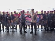 HUT Bhayangkara Ke 76 Polda Jatim “Dikepung” Prajurit TNI AL dari berbagai Kesatuan..