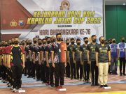 HUT Bhayangkara Polda Jatim Gelar Olahraga Bola Volley dan Bulutangkis