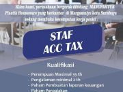 LOWONGAN KERJA STAF ACC TAX