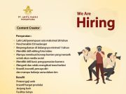 WE ARE HIRING PT. ANITA FAMILI NUSANTARA