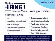 WE ARE HIRING TEKNISI MESIN PENDINGIN (CHILLER)