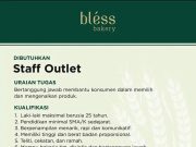 WE ARE HIRING STAFF OUTLET ‘BLESS BAKERY’