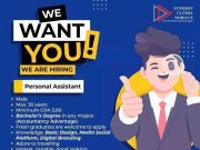 WE ARE HIRING PERSONAL ASSISTANT
