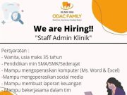 WE ARE HIRING ‘STAFF ADMIN KLINIK’