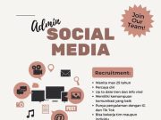 LOWONGAN KERJA ADMIN SOCIAL MEDIA (Wanita)