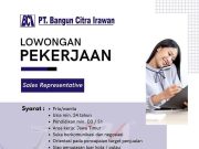 LOWONGAN PEKERJAAN SALES REPRESENTATIVE