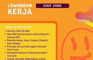 LOWONGAN KERJA STAFF STORE