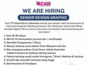 WE ARE HIRING SENIOR DESIGN GRAPHIC