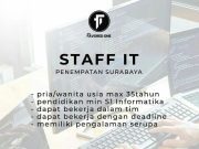LOWONGAN KERJA STAFF IT, PENEMPATAN SURABAYA!