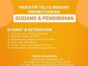 LOWONGAN KERJA GUDANG & PENGIRIMAN