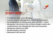 DIBUTUHKAN SEGERA STAFF HRD!