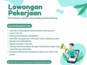 LOWONGAN KERJA SALES/MARKETING