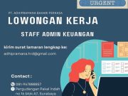 LOWONGAN KERJA STAFF ADMIN KEUANGAN