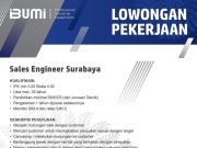 LOWONGAN SALES ENGINEER SURABAYA!