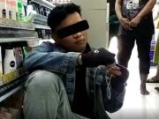 Seorang Bapak Muda Berpakaian Ala ‘Dilan’ Curi Susu Formula di Minimarket Surabaya