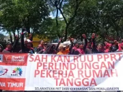 May Day, Ribuan Buruh Memadati Titik Kumpul Frontage A. Yani Surabaya