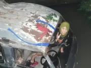 Pikap Tabrak Angkot, Dua Lansia Masuk Selokan di Jalan A. Yani