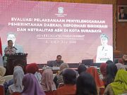 EVALUASI KINERJA PELAKSANAAN PEMERINTAHAN DAERAH, DIRJEN OTODA KEMENDAGRI RI: SURABAYA LAYAK RAIH PREDIKAT PEMERINTAHAN TERBAIK SE-INDONESIA