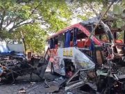 Kecelakaan Maut Bus Sugeng Rahayu Vs Eka di Ngawi Renggut Nyawa Kedua Sopir