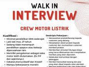 Surabaya Lowongan Kerja – Crew Motor Listrik